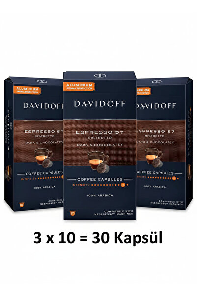 Davidoff Espresso 57 Nespresso Uyumlu 30 Adet Kapsül Kahve (3 x 10'lu)