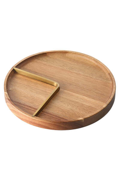 Finger Serving Platter, Wood, D.25.5cm