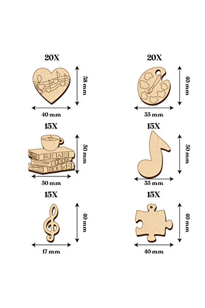 Hold My Stuff Set 100 buc Baze Blank Martisor pentru Pictat si Decorat, Blank...