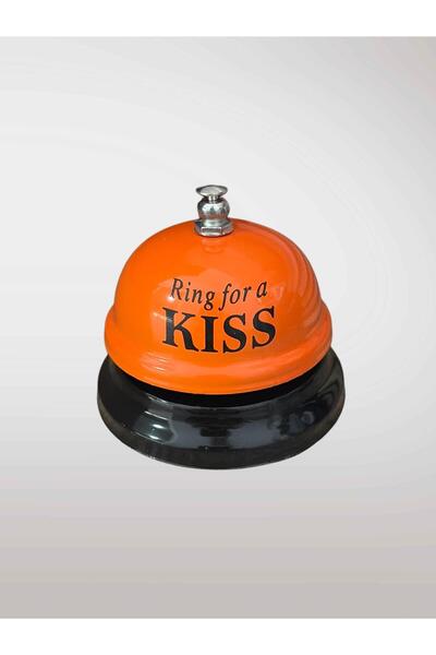 Mundy Metal Turuncu Masa Zili Resepsiyon Zili Komik Hediye Ring For a Kiss Ya...