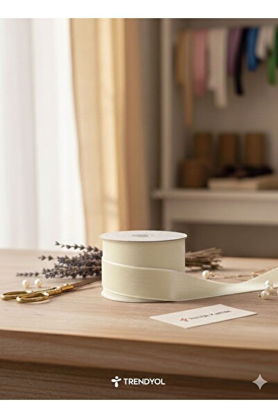 GÖZDE ELSANATLARI Velvet Ribbon Decorative Velvet Ribbon 4 cm (5 Meters)