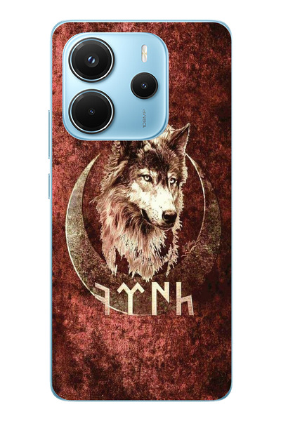 TechTree حافظة سيليكون مطبوع متوافقة مع هاتف Redmi Note 14 4G مع كتابة جوك ترك ونقش بوزكويرت