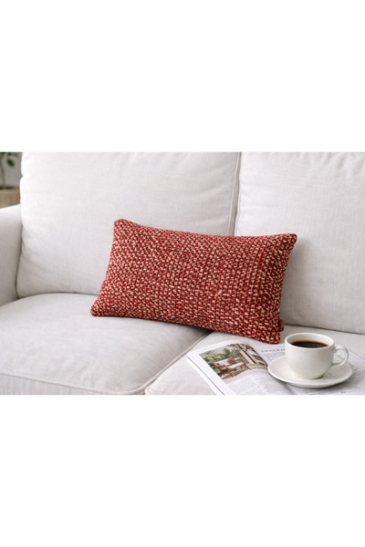MEFAKS TEKSTİL Червено-бежова декоративна възглавница с текстура 30x50