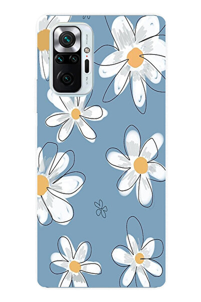 TechTree حافظة سيليكون متوافقة مع هاتف Redmi Note 10 PRO باللون الأزرق ديزي ج...