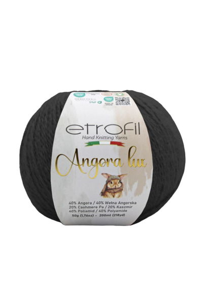 Etrofil Angora Lux Wool %45 Angora Lux %55 Polyamide 50 g Fine Knitting Yarn Soft 70900