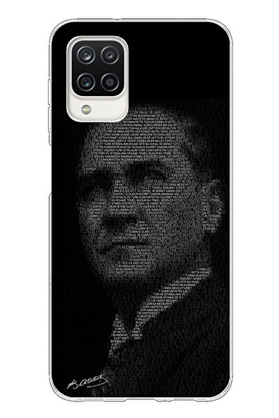 TechTree حافظة سيليكون متوافقة مع هاتف سامسونج جالاكسي A12-M12 مكتوب عليها هت...