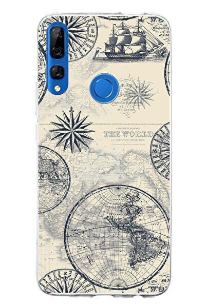 TechTree حافظة سيليكون متوافقة مع Honor 9X وقديمة الطراز تحتوي على خريطة العا...