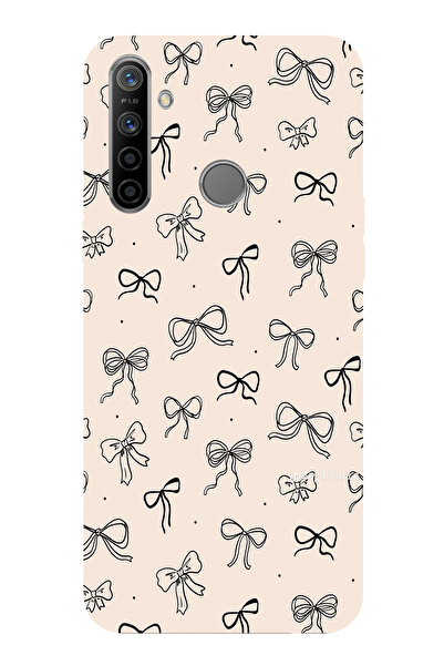 TechTree حافظة سيليكون متوافقة مع هاتف Realme 5i - 6i - C3 باللون الأسود بنمط...