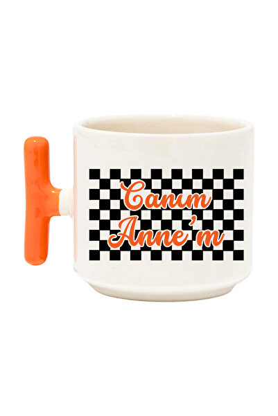 qoeuyl boutique Dear Mom, Printed Gift for Mom Latte Cup Mug with Handle