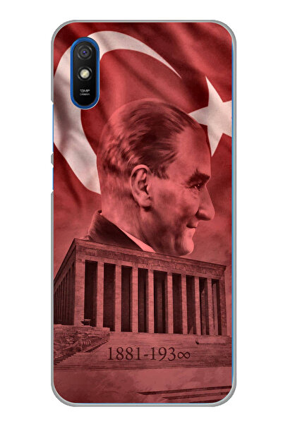 TechTree حافظة سيليكون متوافقة مع Redmi 9A تصور صورة أتاتورك وانيماتيك كابير ...