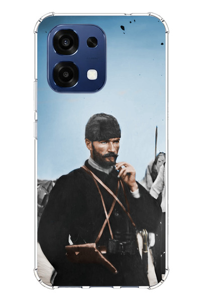 TechTree حافظة سيليكون متوافقة مع هاتف أوبو A6 برو من أتاتورك سيهيفيدي مطبوع