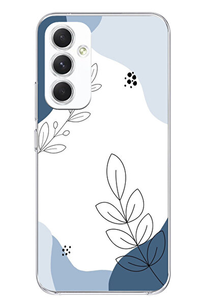 TechTree حافظة سيليكون متوافقة مع هاتف سامسونج جالاكسي A54 باللون الأزرق وخطو...