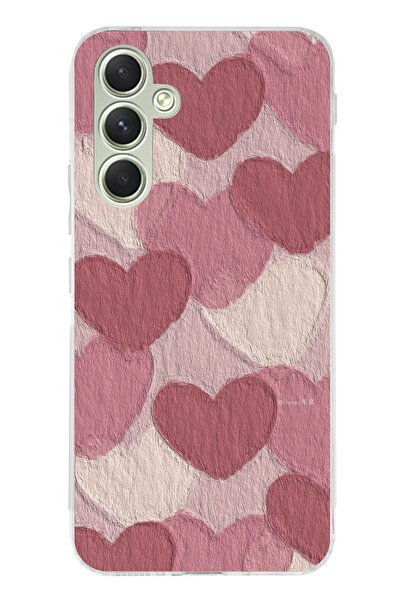 TechTree حافظة سيليكون متوافقة مع هاتف سامسونج جالاكسي A15 باللون الوردي البا...