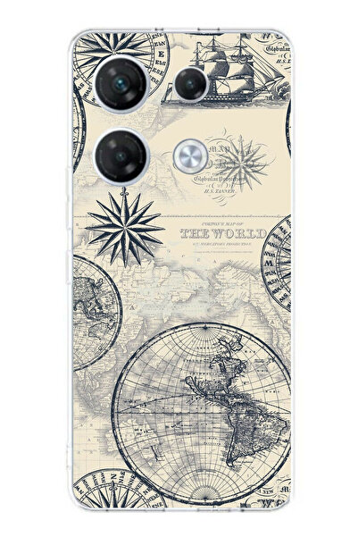 TechTree حافظة سيليكون متوافقة مع Infinix GT 20 PRO وخرائط العالم القديمة وال...