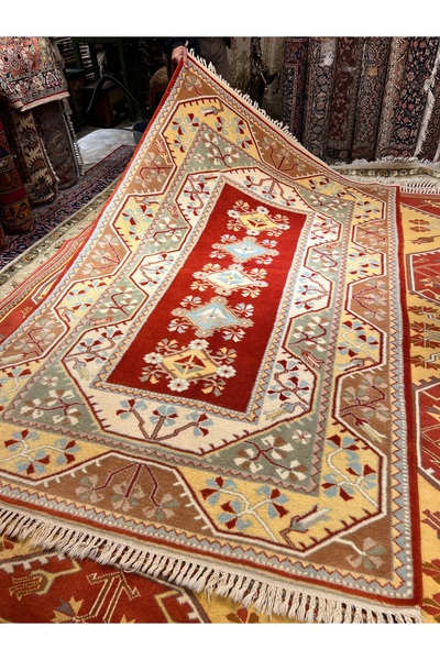 RD RAMAZAN DAĞ EL HALI SANATI El Dokuma Milas Halısı KökBoya Ebat 245x152