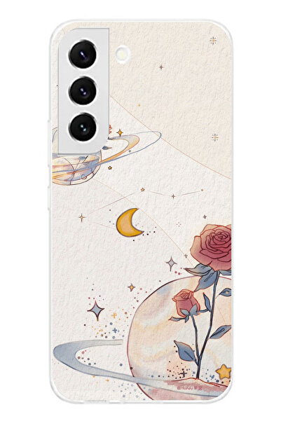 TechTree حافظة سيليكون متوافقة مع هاتف سامسونج جالاكسي S22، بتصميم كوكب ونجمة...