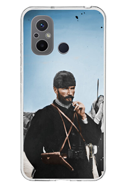 TechTree حافظة سيليكون متوافقة مع هاتف Redmi 12C من أتاتورك مطبوع