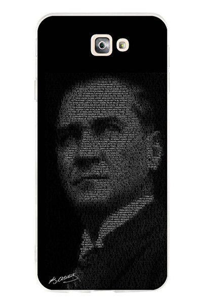 TechTree جراب سيليكون متوافق مع هاتف سامسونج جالاكسي J7 برايم مكتوب عليه صورة...