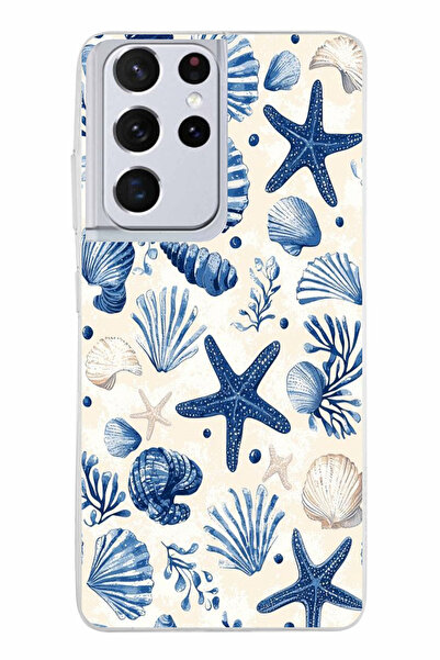 TechTree حافظة سيليكون مطبوع متوافقة مع هاتف سامسونج جالاكسي S21 ULTRA بنمط ص...