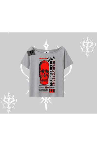 Tarzsokak Μπλουζάκι με λαιμόκοψη Kayak, Σχέδιο  "Deadly Dreams Skull Redcore ...