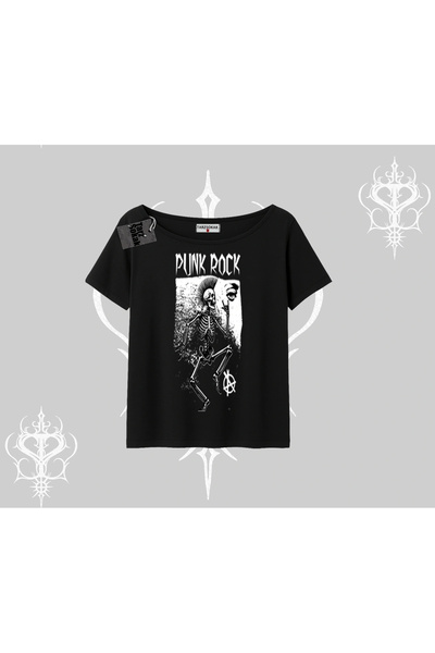 Tarzsokak Футболка з круглим вирізом Punk Rock Chaos Skeleton Riot