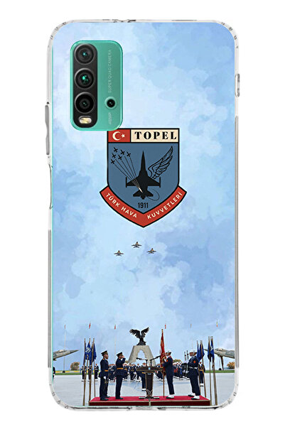 TechTree حافظة سيليكون متوافقة مع القوات الجوية التركية مطبوع لهاتف Redmi 9T-...