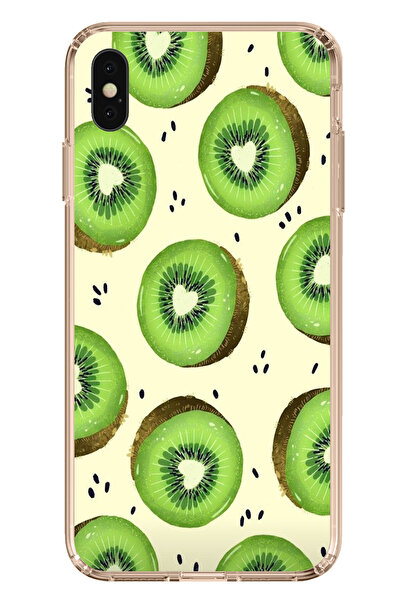 TechTree حافظة سيليكون متوافقة مع هاتف iPhone XS MAX وشرائح الأفوكادو الخضراء...