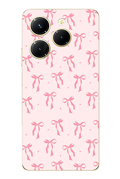 TechTree حافظة سيليكون مطبوع متوافقة مع هاتف Tecno Spark 20 PRO بنمط فيونكة و...