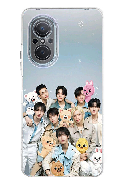 TechTree Huawei Nova 9 Se Compatible Tray Kids K-Pop Group and Skzoo Themed Printed Silicone Case