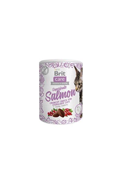 Brit بريت مكافات مقرمشة للقطط بالسلمون 100g
