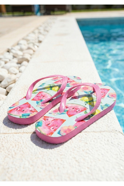 Deniz Terlik Детски джапанки с мотив на диня за плаж и басейн