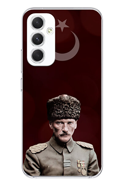 TechTree حافظة سيليكون متوافقة مع هاتف سامسونج جالاكسي A54 على شكل نجمة وهلال...