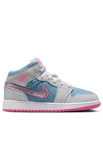 Nike Air Jordan 1 Mid SE Denim Kadın Sneaker Ayakkabı