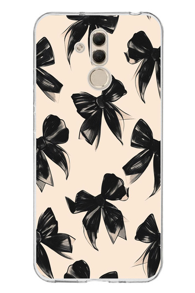 TechTree حافظة سيليكون متوافقة مع هاتف هواوي ميت 20 لايت باللون الأسود مطبوع