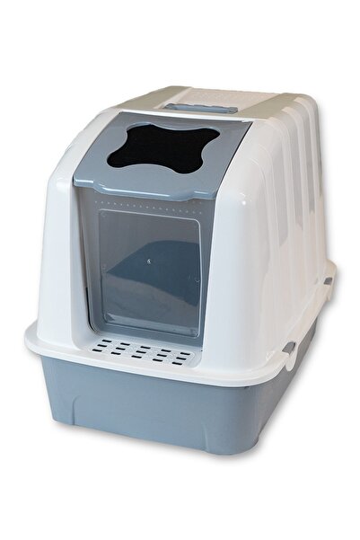 Kurtbay Şekil XXL Büyük Boy Kapalı Kedi Tuvaleti, Filtreli ve Kürek Hediyeli,...