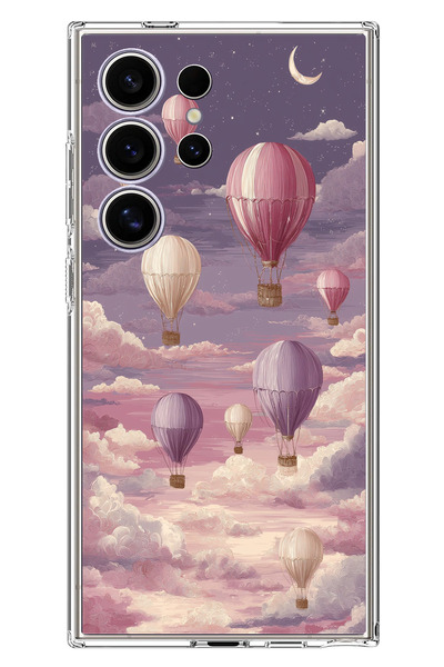 TechTree Samsung Galaxy S24 Ultra Compatible Purple Sky and Flying Balloon Pr...