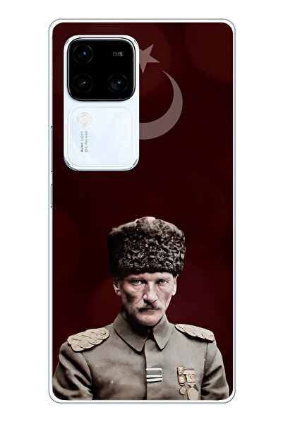 TechTree حافظة سيليكون متوافقة مع هاتف Vivo V30 Moon Star ورئيس القائد أتاتور...