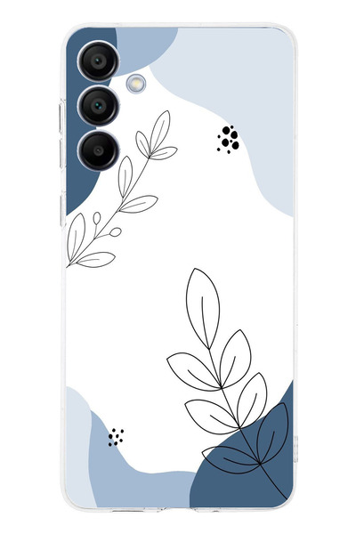 TechTree حافظة سيليكون متوافقة مع هاتف سامسونج جالاكسي A16 باللون الأزرق وخطو...