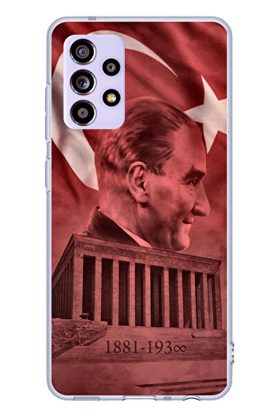 TechTree حافظة سيليكون متوافقة مع هاتف سامسونج جالاكسي A32 تحمل صورة أتاتورك ...