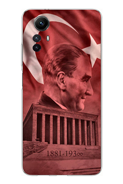 TechTree حافظة سيليكون متوافقة مع هاتف Redmi Note 12S تحمل صورة أتاتورك وانيم...