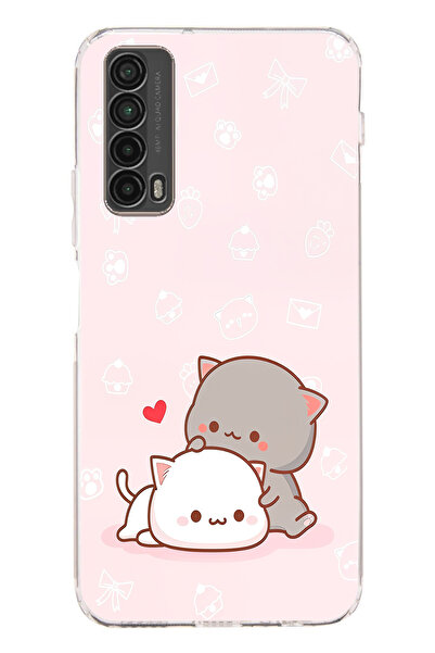 TechTree حافظة سيليكون متوافقة مع هاتف Huawei P Smart 2021، لطيفة ورائعة مطبوع