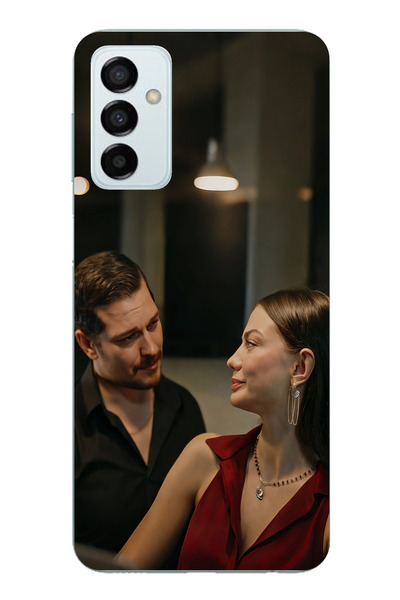 TechTree حافظة سيليكون متوافقة مع هاتف سامسونج جالاكسي M14 - Eşref وNisan مطبوع