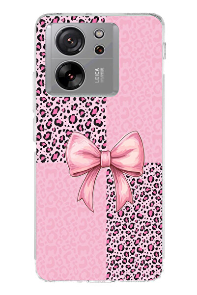 TechTree حافظة سيليكون متوافقة مع هاتف Xiaomi Mi 13T-13T PRO بنمط الفهد الورد...