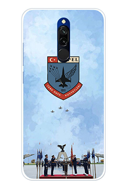 TechTree حافظة سيليكون متوافقة مع القوات الجوية التركية مطبوع لهاتف Redmi 8