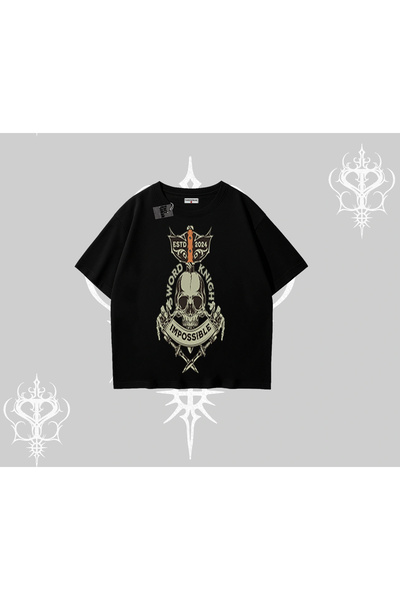 Tarzsokak Tricou supradimensionat Sabie Cavaler Craniu Imposibil Creed de Stradă