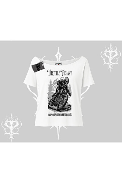 Tarzsokak Tricou cu guler rotund Throttle Therapy Fără frâne, doar libertate