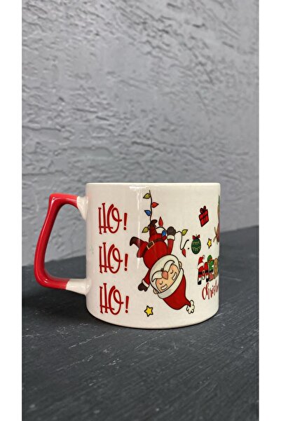 Kırtasiye Ofisi Ters Noel Baba Baskılı Kırmızı Kulplu D Yılbaşı Hediyesi Bard...