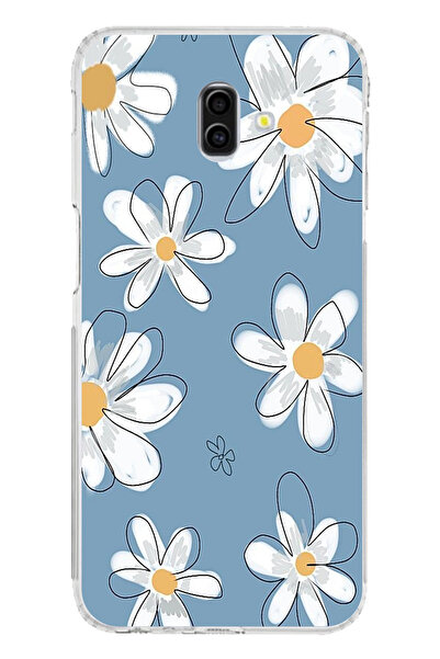 TechTree حافظة سيليكون متوافقة مع هاتف سامسونج جالاكسي J6 بلس باللون الأزرق د...