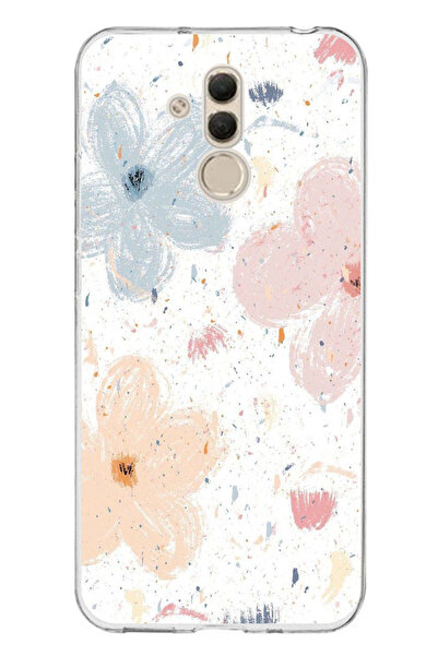 TechTree حافظة سيليكون مطبوع متوافقة مع هاتف هواوي ميت 20 لايت بنمط زهور تجري...