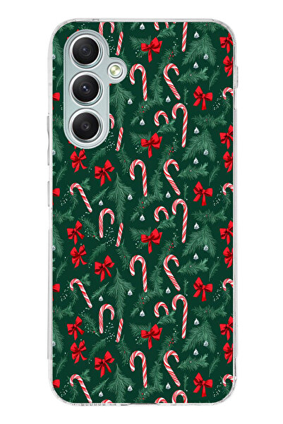 TechTree حافظة سيليكون متوافقة مع هاتف سامسونج جالاكسي A34 لشجرة عيد الميلاد ...